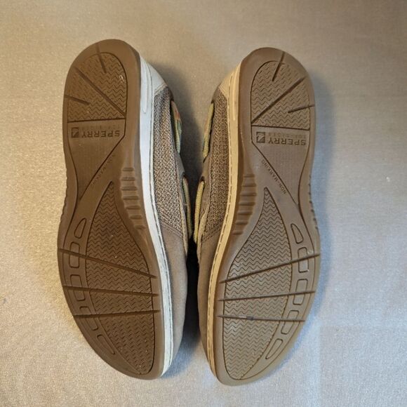 Sperry Top-Sider Boat Shoes Taupe / Olive Size 6.5 - Picture 4 of 5